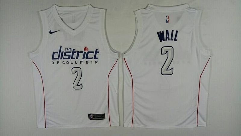 Men Washington Wizards 2 Wall White City Edition Nike NBA Jerseys